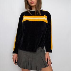 Vintage Basic Editions Navy & Yellow Striped Sweater